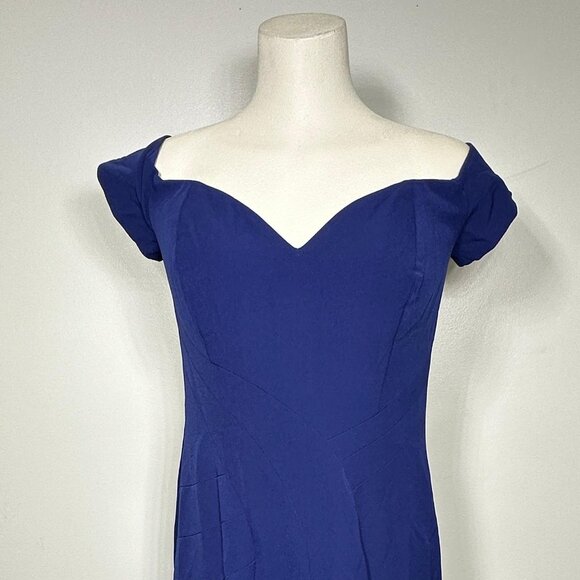 Seam Sculpted Crepe Mermaid Gown M0005, Royal Blue (Size 16) - Picture 2 of 4